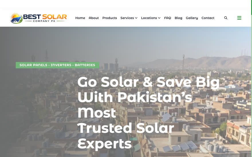 Best Solar Company PK homepage